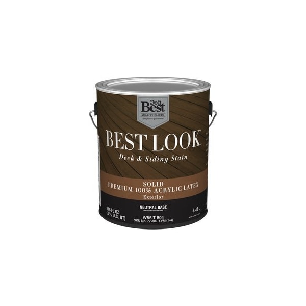 Do It Best Best Look Solid Deck & Siding Exterior Stain Neutral Base 1 Gal. W55T00804-16 - main