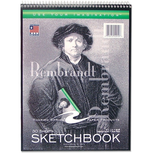 Roaring Spring Paper Products Sketch Book - 30 Sheet Per Book, 12PK 52112 - main