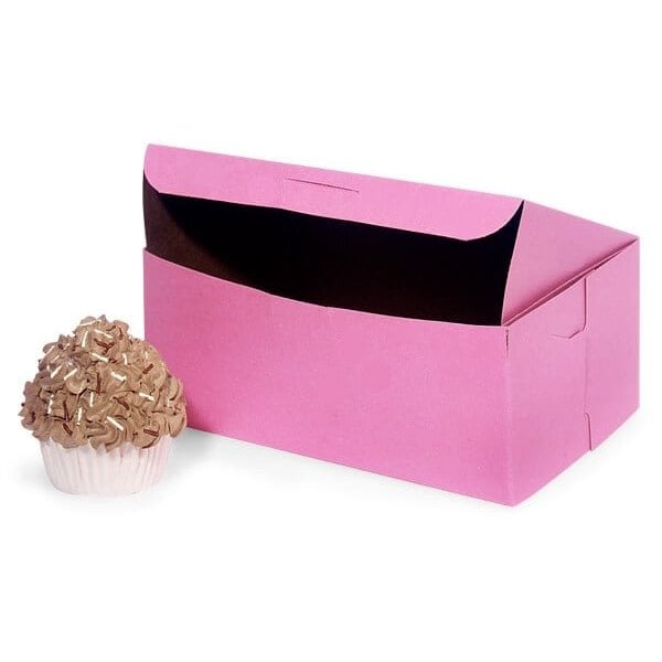 Nashville Wraps 8x4x4 Pink Bakery Cake Boxes, 1-piece Lock Corner, 200PK BBPK844 - main