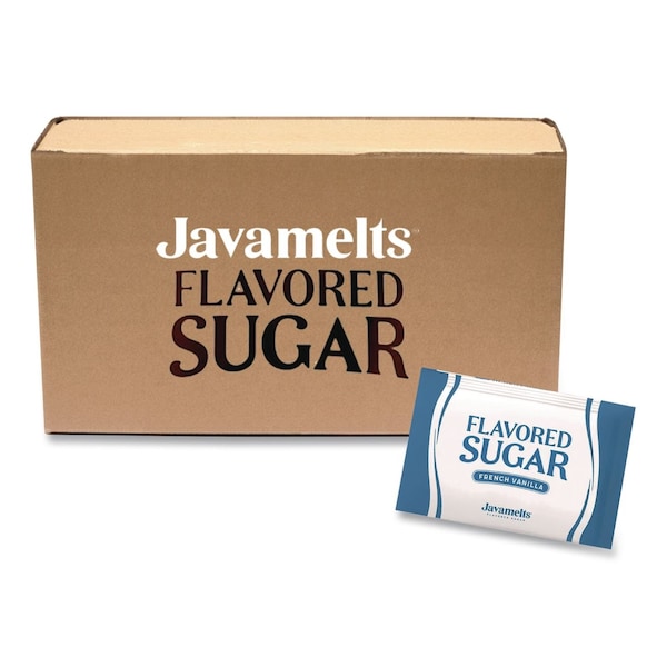 Javamelts Flavored Sugar, French Vanilla, 0.08 oz Packet, 1000PK JMT65538 - main