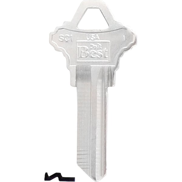 Do It Best Schlage Nickel Plated House Key SC1 / 1145-250 DIB, 250PK IAP00252332 - main