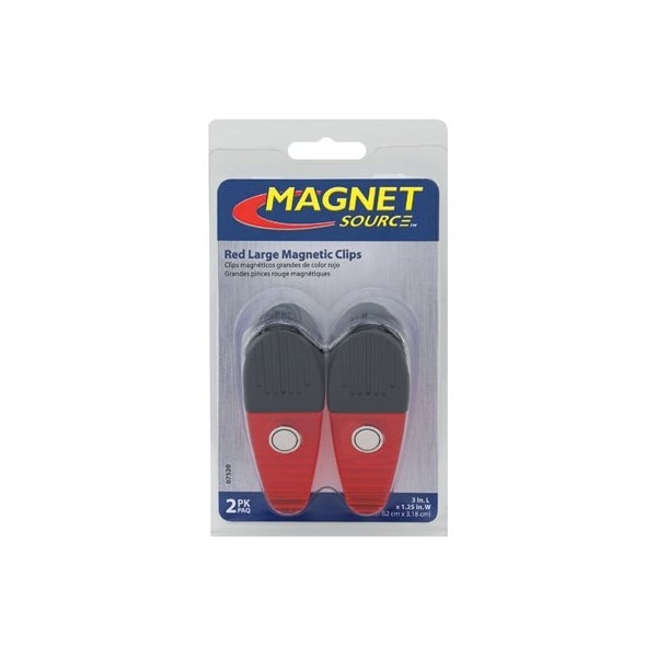 Magnet Source 2Pk Lg Red Magnet Clips 07520 - main