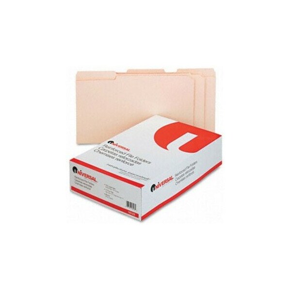 Universal File Folders, 1/3 Cut Assorted, Two-Ply Top Tab, Legal, Manila, 100/Box 16123 - main