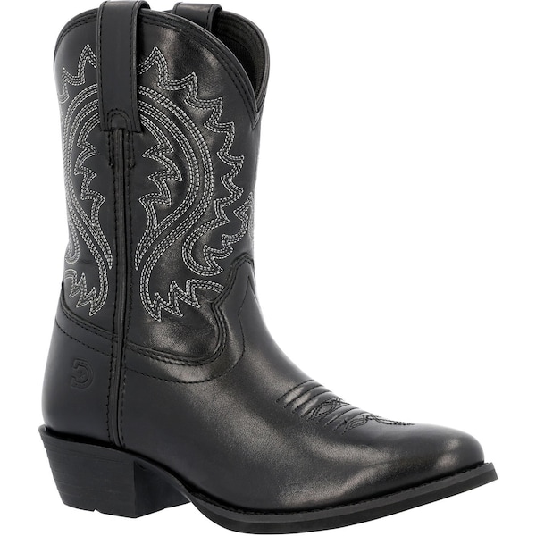 Durango Youth Western Boot, 9 M, 8 in H, Polished Black Onyx DBT0249C - main