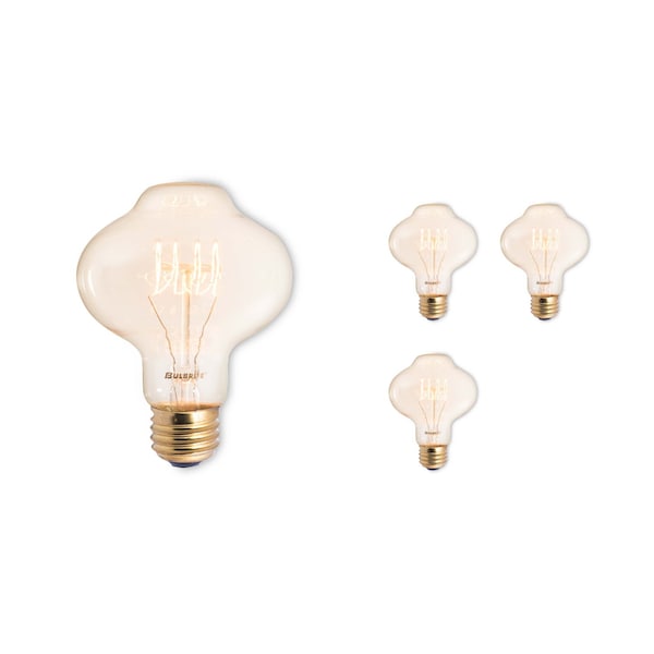 Bulbrite 40-Watt BT27 Incandescent Light Bulb Medium Base (E26) Antique Nostalgic Thread 2200K, 4PK 861230 - main