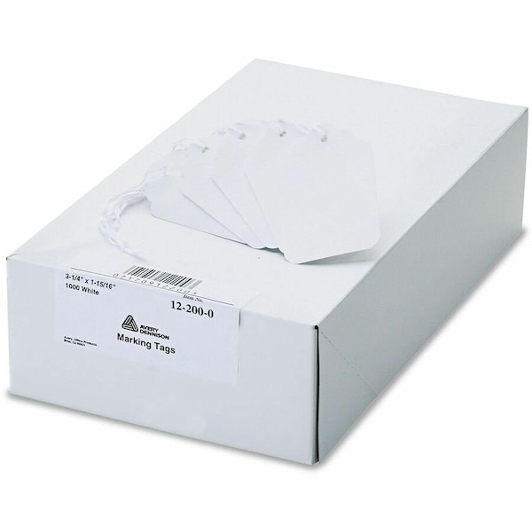 Avery Dennison Avery, Medium-Weight White Marking Tags, 3 1/4 X 1 15/16, 1000PK 12200 - main