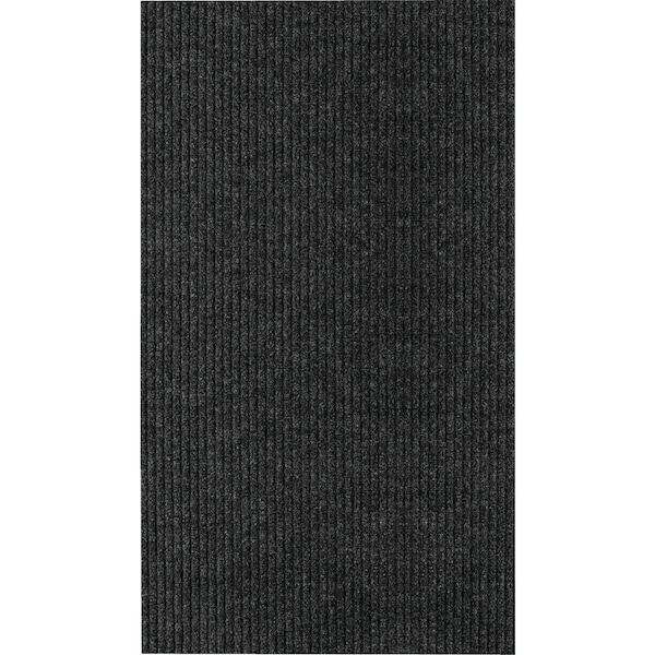 Multy Home Concord 22'' x 36'' Charcoal Carpet Utility Floor Mat Indoor/Outdoor MT1005396 - main