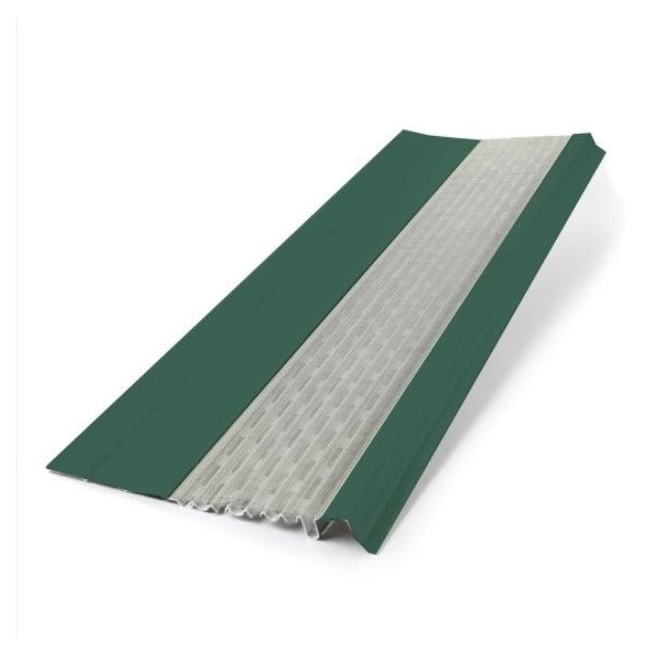 Waterlock Micromesh Flat Aluminum/SS Gutter Guard, Forest Green, 50ft WM-FLT-050-FGR - main