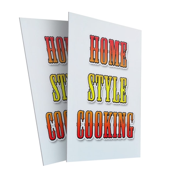 Signmission Home Style Cooking, Plastic Signs Only 24 Inch x 36 Inch, Corrugated Plastic, 2PK CSB-2436-2PACK-Home Style Cooking - main