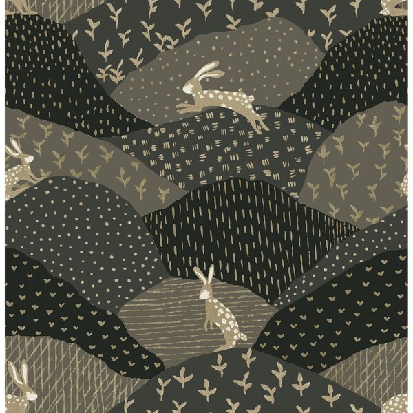 A-Street Prints Peter Black Rabbit Fields Wallpaper 4135-27301 - main