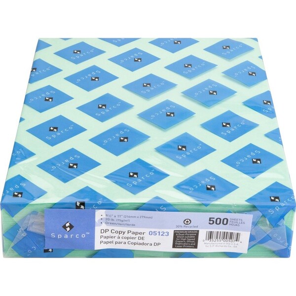 Sparco PAPER, COPY, 20#, 8.5X11, GRN, PK500 SPR05123 - main