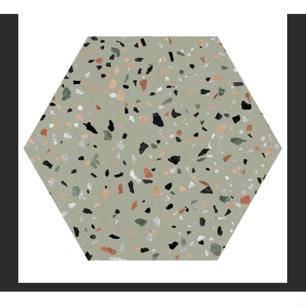 Andova Tiles SAMPLE-Kallisto 8-in. x 9-in. Hexagon Terrazzo Matte Porcelain Wall & Floor Tile SAM-ANDKALL1238 - main