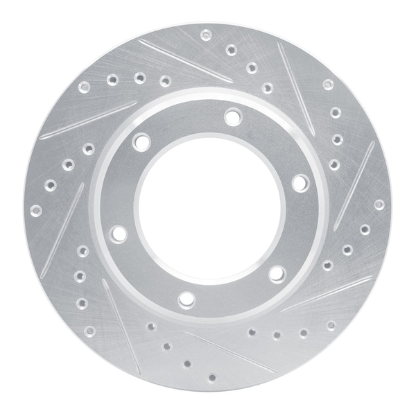 Dynamic Friction Co DFC Brake Rotor - Drilled and Slotted - Silver 631-76110R - main