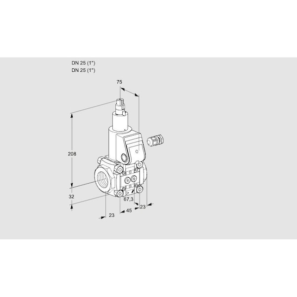 Honeywell Kromschroder VLV ASSY, SOLND, RP 1, GAS VAS 125R/LQ SLOW KS88000020 - main