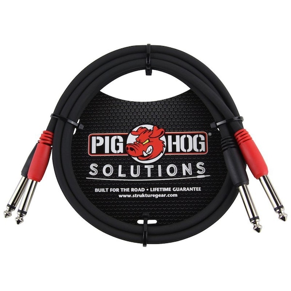 Pig Hog 3-Feet 1/4-in-1/4-in Dual Cable PD-21403 - main