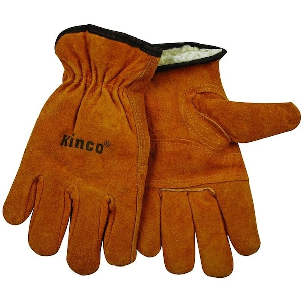 Kinco Driver Gloves, Men's, XL, 1012 in L, Keystone Thumb, EasyOn Cuff, Cowhide Leather, Gold 51PL-XL - main