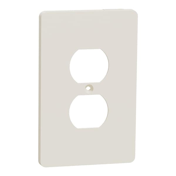Square D Cover Frame, X Series, for Duplex Socket, Number of Gangs: 1 Plastic, Matte Finish, Light Almond SQWS422011LA - main