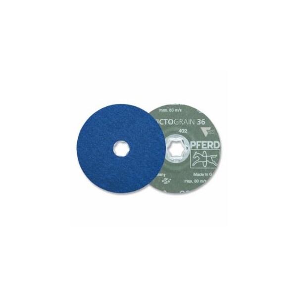 Pferd COMBICLICK VICTOGRAIN-COOL Fiber Disc, 5 in dia, 7/8 in arbor, 36 Grit, 12200 RPM, 25PK 419-40381 - main