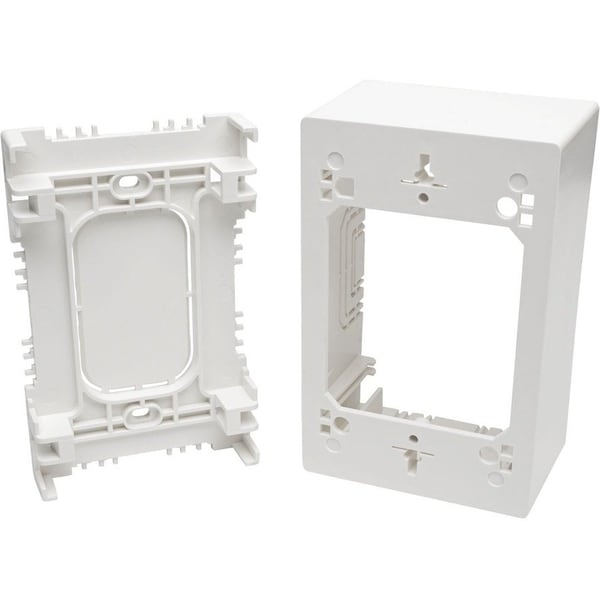 Tripp Lite Single-Gang Surface-Mount Junction Box Wallplate White TAA N080-SMB1-WH - main