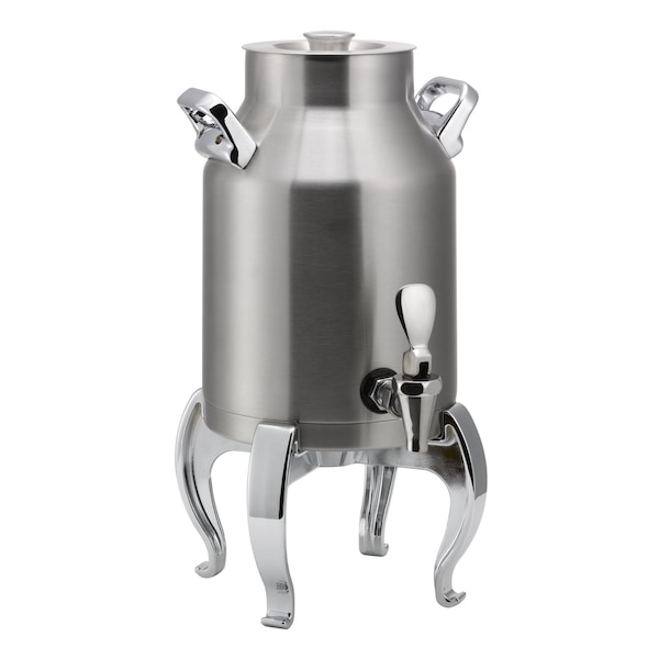 Service Ideas Thermo-Urn Dairy Dispenser 1.5-Gallon Vacuum Insulated Dispenser with Regal Leg in Brushed Stainless DD15BSRG - main