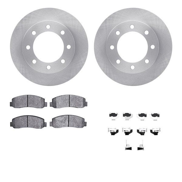 Dynamic Friction Co DFC Brake Rotor- Heavy Duty Brake Pad includes Hardware 6412-54233 - main