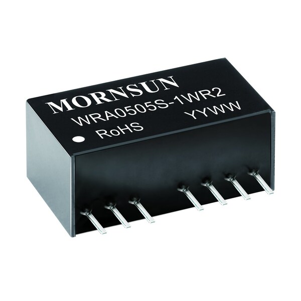 Mornsun DC/DC Regulated Power Supply Module, 2 Output, 0.99W, Hybrid WRA2415S-1WR2 - main