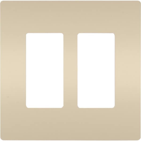 Zoro Select Rocker Wall Plate, Number of Gangs: 2 Plastic, Smooth Finish, Almond RWP262LA - main