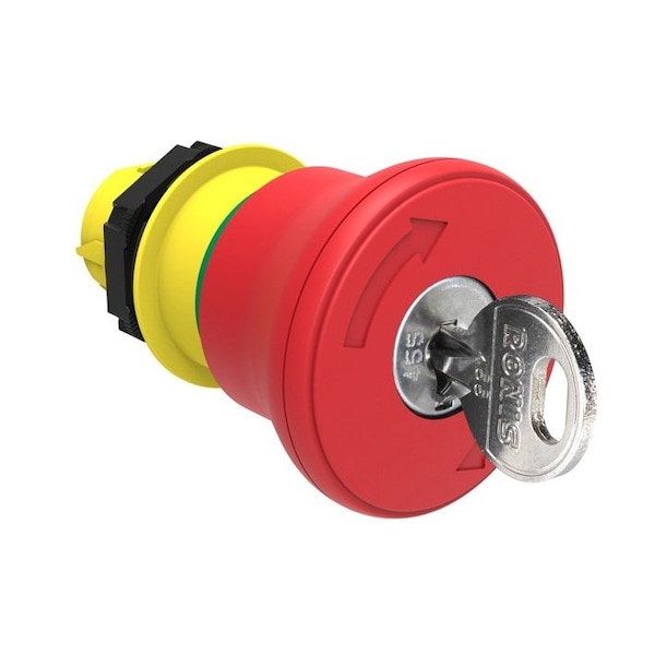 Lovato Red Mushroom-Head Actuator 40M With Key Lock To Release, 10PK LPCB6844 - main