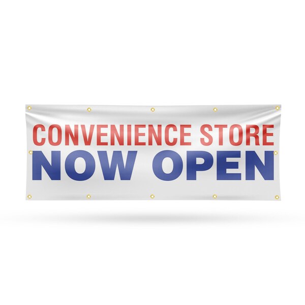 Signmission Convenience Store Now Open, 48 Inch x 120 Inch, Vinyl Banner B-120-30528 - main