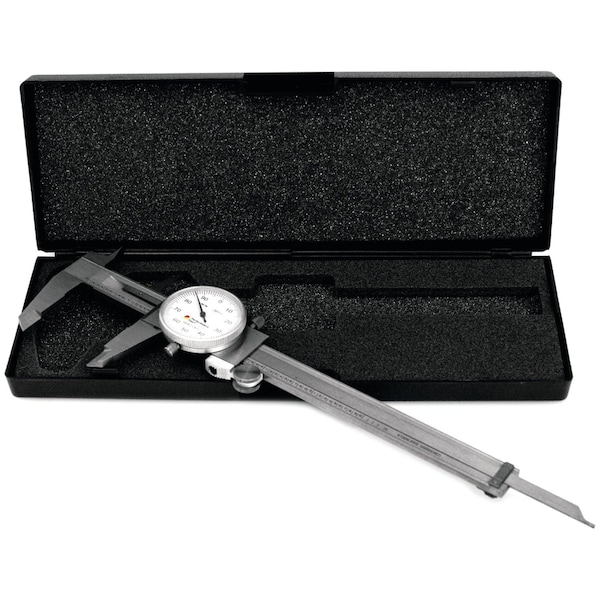 Performance Tool 6 in. Dial Caliper, Stainless Steel, SAE Metric Measurement W80151 - main