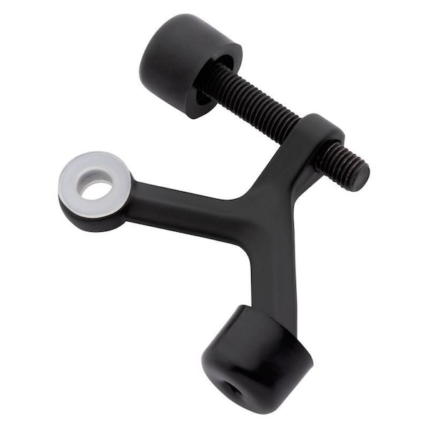 National Hardware Zinc Matte Black Hinge Pin Door Stop Mounts to door 0.63 in. N830-580 - main
