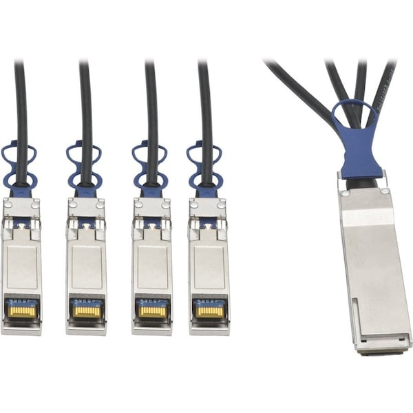 Tripp Lite QSFP+ to 10GbE SFP+ Passive Copper Breakout Cable 3M 10FT 40GbE N281-03M-BK - main