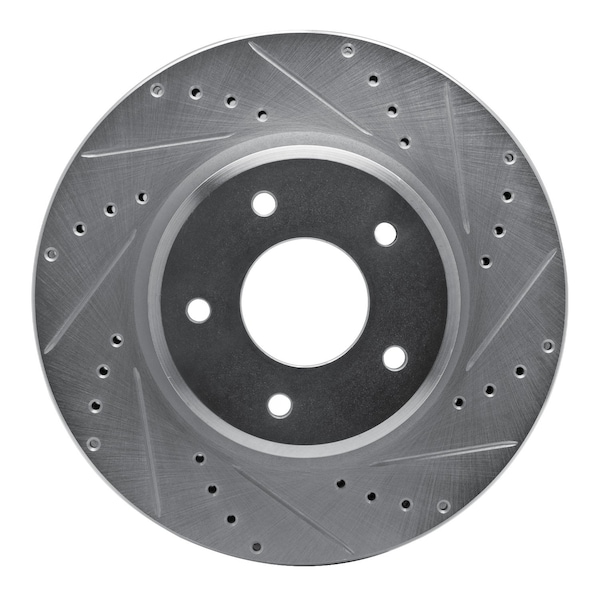 Dynamic Friction Co DFC Brake Rotor - Drilled and Slotted - Silver 631-52016R - main