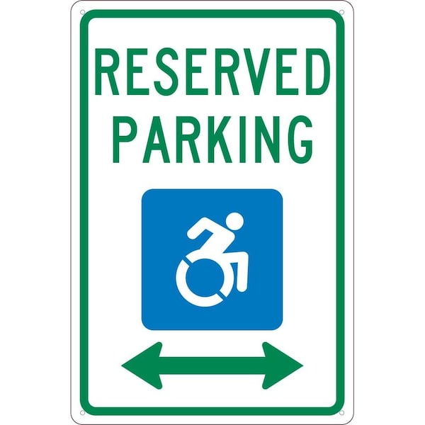 Nmc State Handicapped Reserved Parking Sign New York, TMS327G TMS327G - main