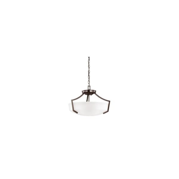 Generation Lighting Hanford 3-Light Semi-Flush Convertible, Bronze Finish 7724503-710 - main