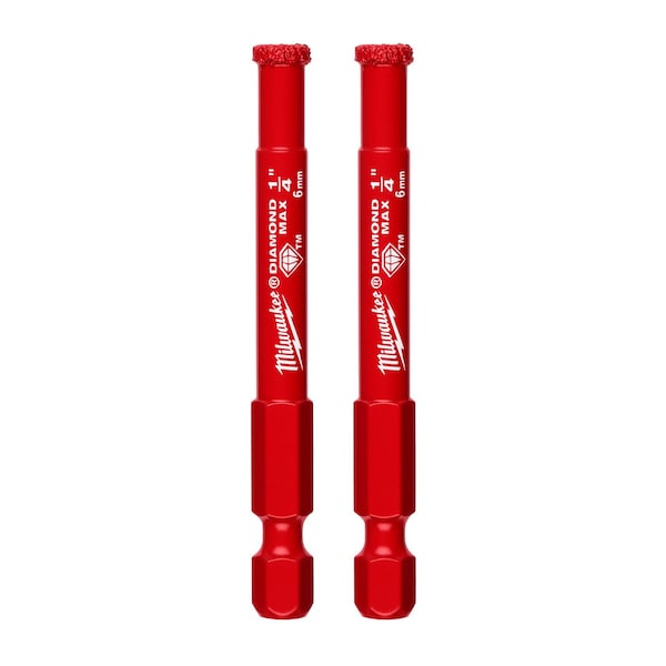 Milwaukee Tool 1/4 in. DIAMOND MAX Diamond Grit Hole Saw 2 PK 49-56-0501 - main