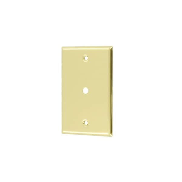 Leviton Telephone/Cable Wallplate, Standard Size, Gang 1, Brass 81013 - main