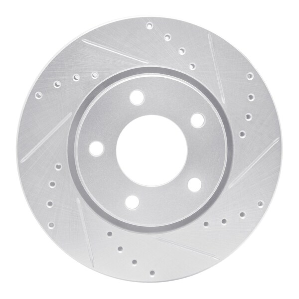 Dynamic Friction Co DFC Brake Rotor - Drilled and Slotted - Silver 631-40091R - main