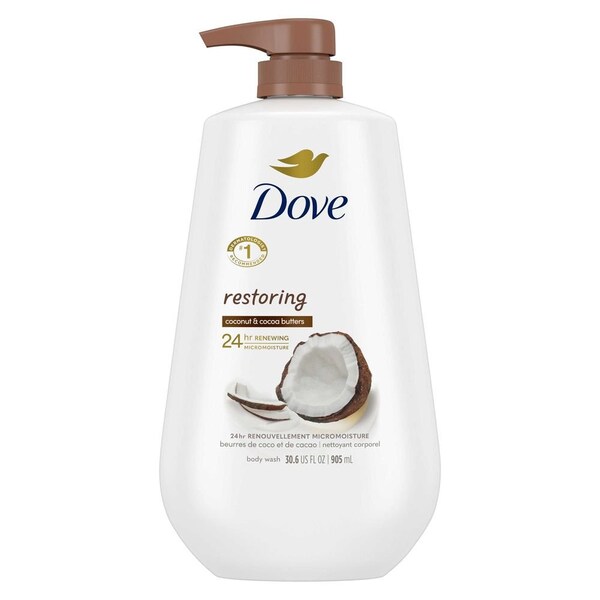 Dove Restore Coconut and Cocoa Butter Body Wash with Pump, 30.6 Ounce, 3PK 62681562 - main