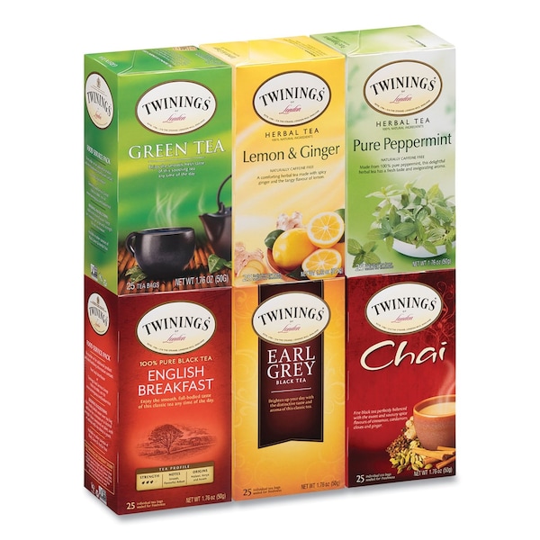 Twinings Tea Bags, Assorted, 25PK TNA54191 - main