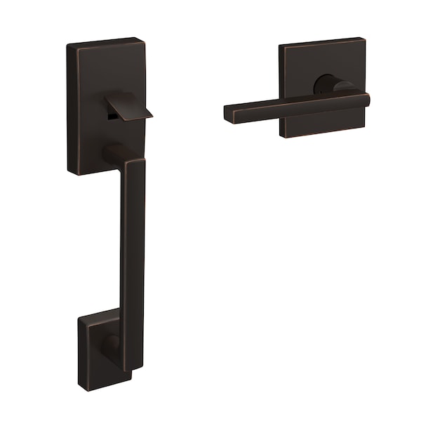 Schlage Residential Schlage Custom Century with Latitude Lever with Collins Rose Bottom Half Handleset with 16601 FC285CEN716LATCOL - main