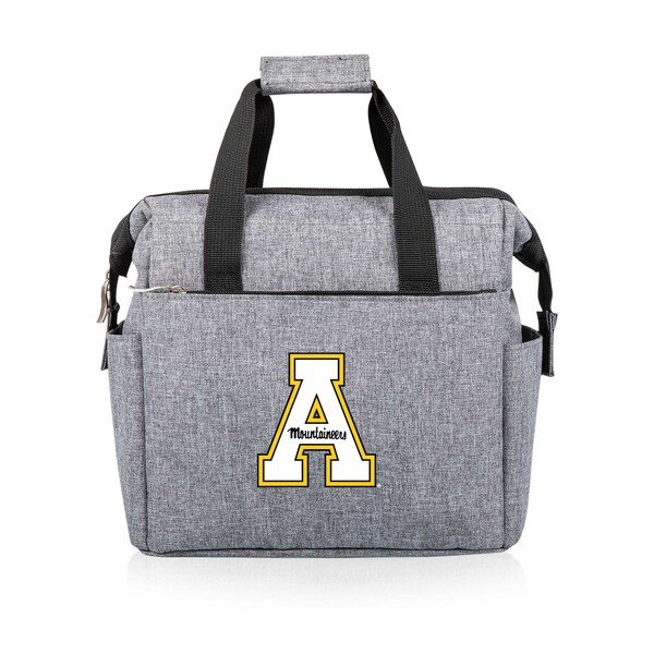 Picnic Time Family Of Brands NCAA App State Mountaineers On The Go Lunch Bag Cooler - Soft Cooler Lunch Box, Heathered Gray 510-00-105-794-0 - main