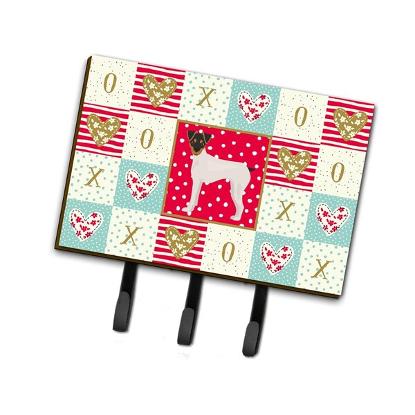 Carolines Treasures 6 x 2 x 9 in. Japanese Terrier Love Leash or Key Holder CK5851TH68 - main