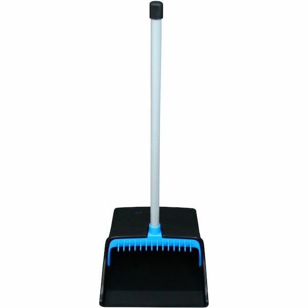 Impact Genuine Joe Lobby Dust Pan, 11.50in Wide, Polyvinyl Chloride (PVC) Handle, Blue, Black T0013-01 - main