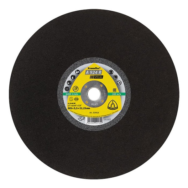 Klingspor Gas Powered Saw Cut-off Wheel A 924 R, 14" x 5/32" x 20mm, 10PK A924R3504.020F - main
