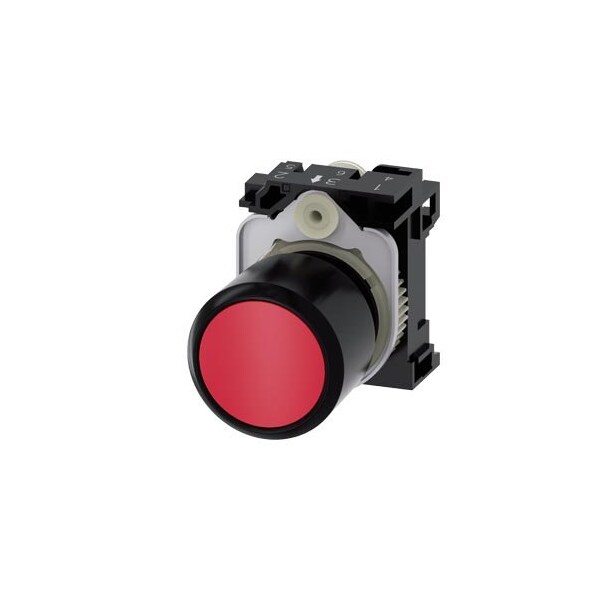 Siemens Pushbutton, compact, with extended stroke 12 mm, 22 mm, round 3SU1200-0EB20-0AA0 - main