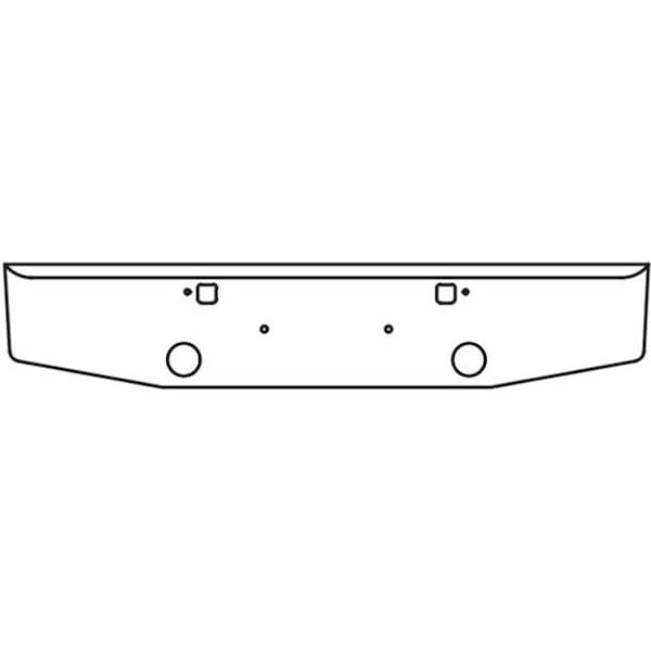 Ilc Replacement For Peterbilt 367 Sfa Year 2008 18In Chrome Steel Standard Taper Bumper W/Mount 2 Round WZ-EJQC-E - main