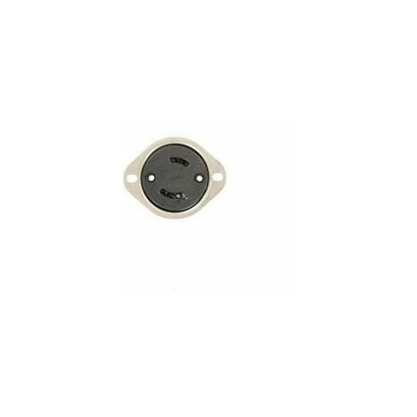 Leviton Flanged Locking Receptacle, L1-15R, 15 A, 125V AC, 2 Pole, Screw Terminals, White 7526-C - main