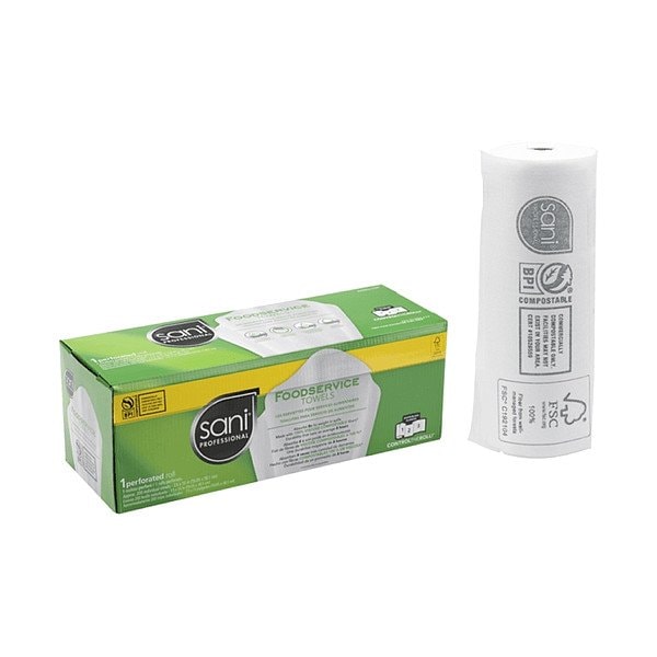 Sani Professional Foodservice Towels, 200 Sheets, White, PK4 G125DA - main