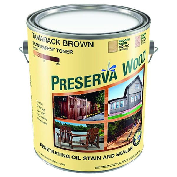 Preserva Wood Gal Preserva Products, Ltd. Tamarack Brown Transparent Preserve and Protect Stain and Sealer 40111 - main